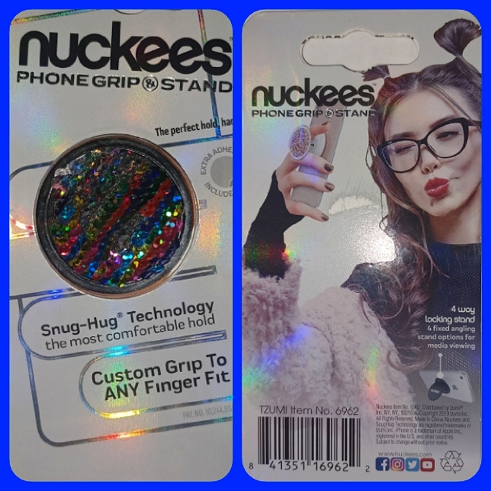 🌷3/$20🌷NWT Nuckees Sequin Phone Grip+Stand